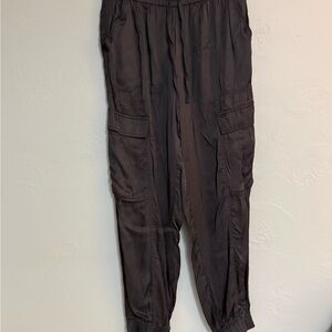 Aerie Dark Gray satin Cargo Pants